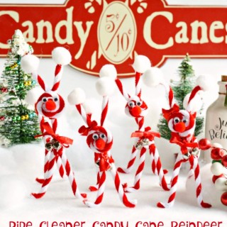 Pipe Cleaner Candy Cane Reindeer