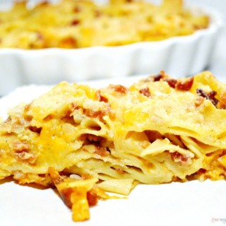 Bacon, Cheddar & Noodle Casserole