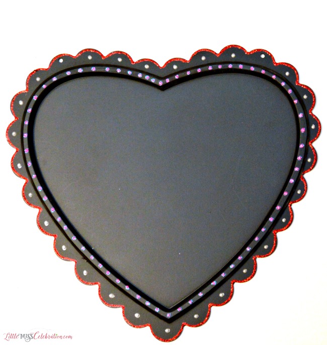 Make an easy Valentine chalkboard and leave sweet messages for your family! At littlemisscelebration.com