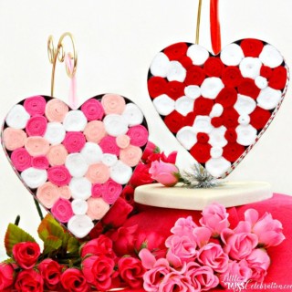 Felt Filled Metal Hearts
