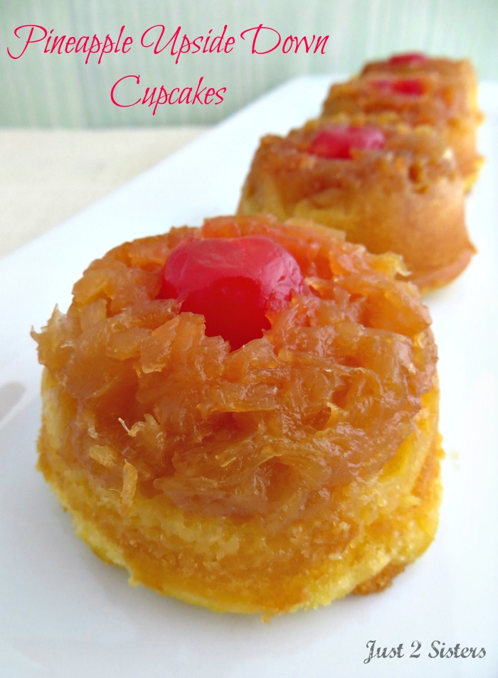 Pineapple Upside Down Cupcakes from Just 2 Sisters