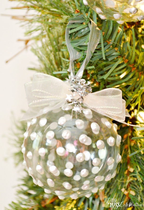 Get a jump start on holiday decorating or gift-giving with Liquid Pearl Ornaments, an easy Christmas in July project! at littlemisscelebration.com