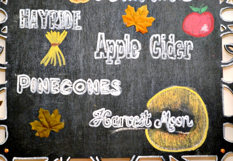 Profess your love for everything fall fabulous with this Autumn Favorites Chalkboard! at littlemisscelebration.com