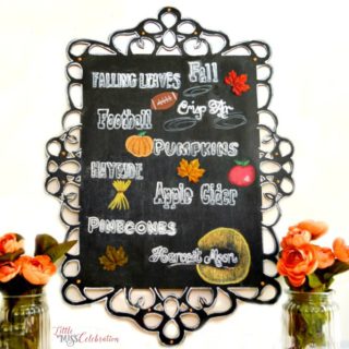 Autumn Favorites Chalkboard
