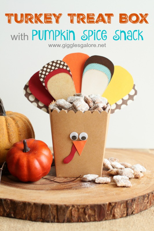 Turkey Treat Box with Pumpkin Spice Snack from Giggle Galore