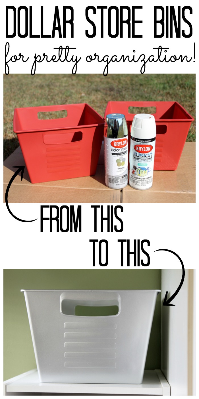 Makeover Dollar Store Bins from The Country Chic Cottage