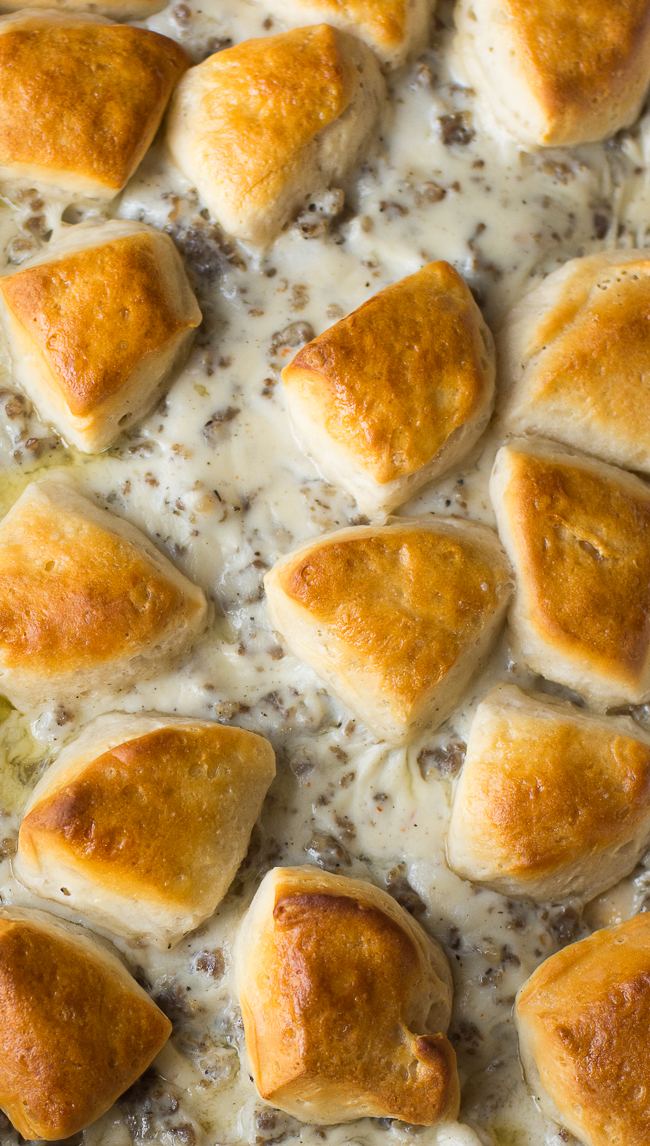 Biscuits and Gravy Casserole from Dear Crissy