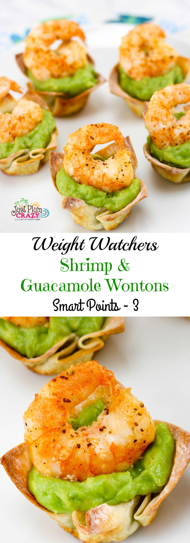 Weight Watchers Shrimp & Guacamole Wontons from Just Plum Crazy